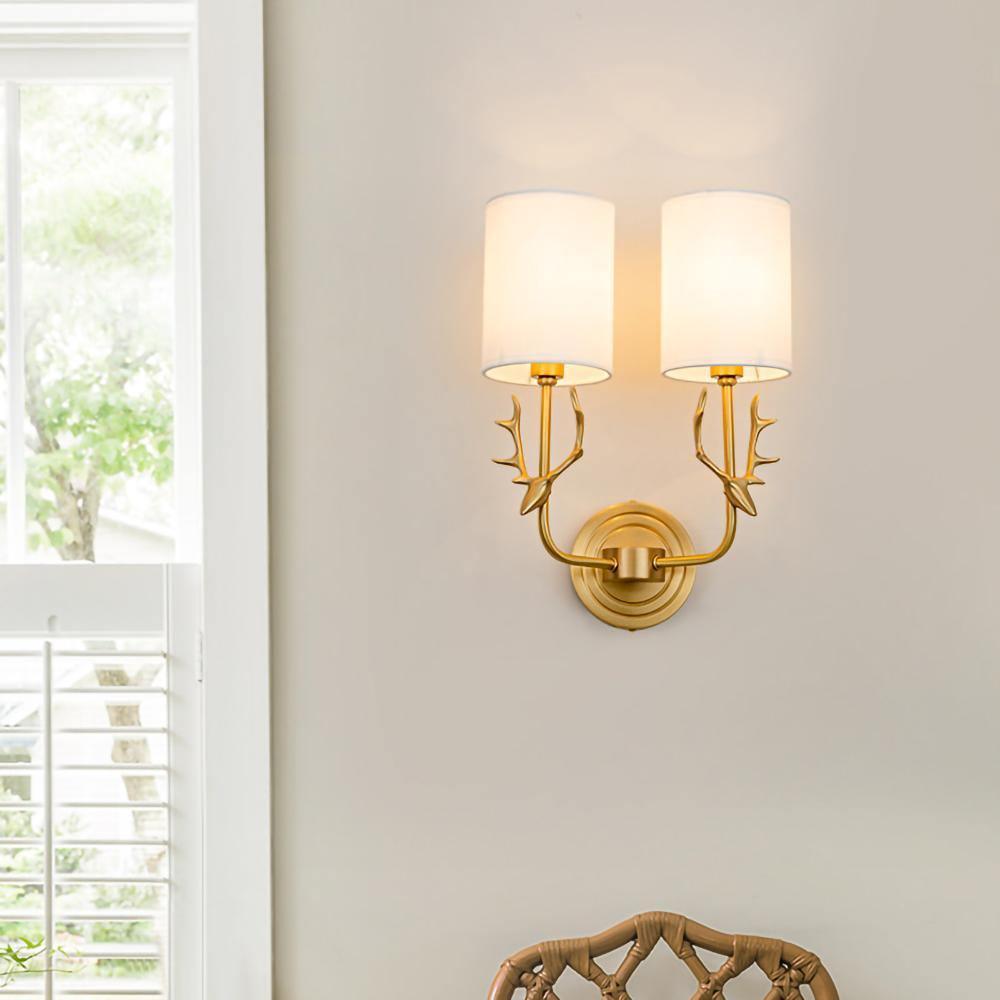 Auriviella aplique de pared elegancia Cabeza de ciervo latón