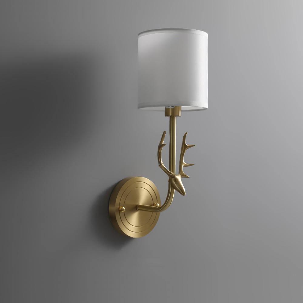 Auriviella aplique de pared elegancia Cabeza de ciervo latón