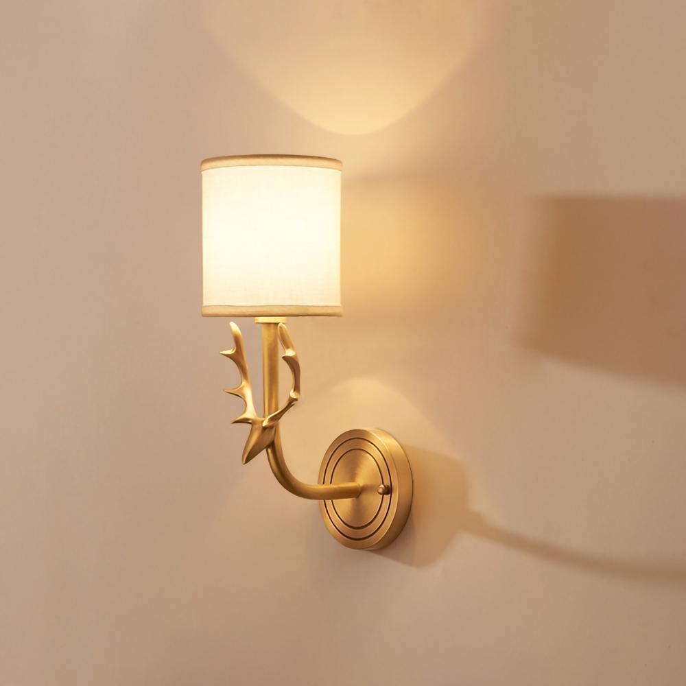 Auriviella aplique de pared elegancia Cabeza de ciervo latón
