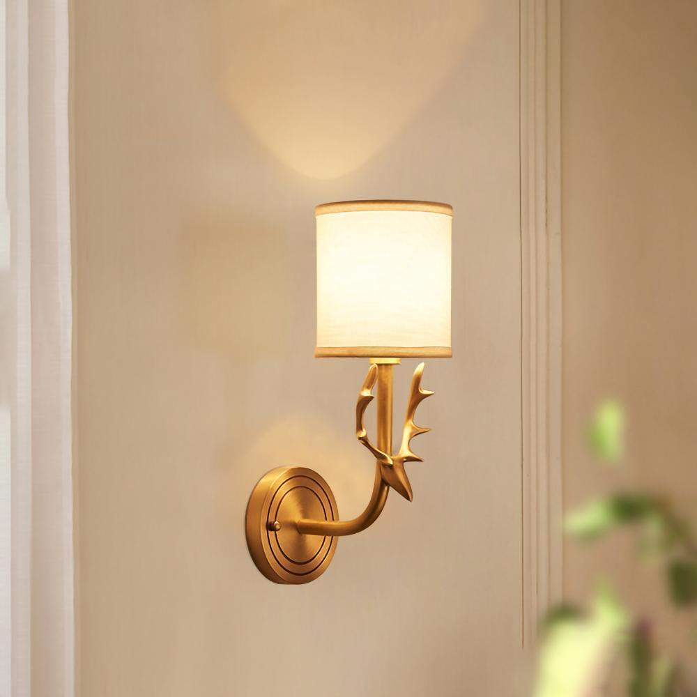 Auriviella aplique de pared elegancia Cabeza de ciervo latón