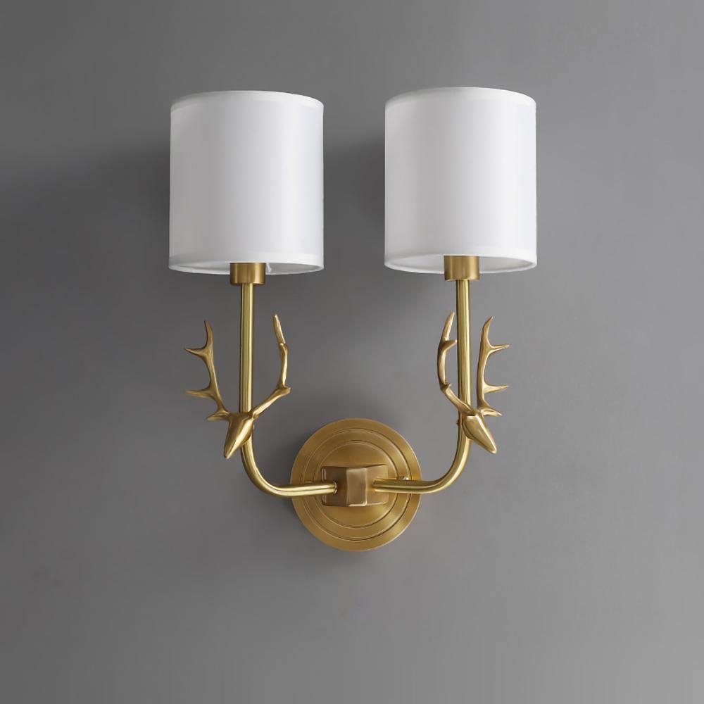 Auriviella aplique de pared elegancia Cabeza de ciervo latón