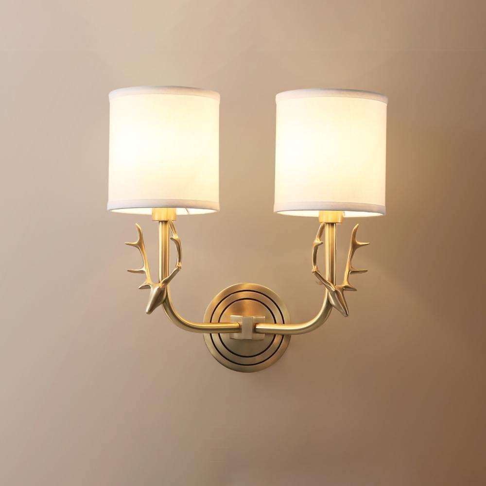 Auriviella aplique de pared elegancia Cabeza de ciervo latón