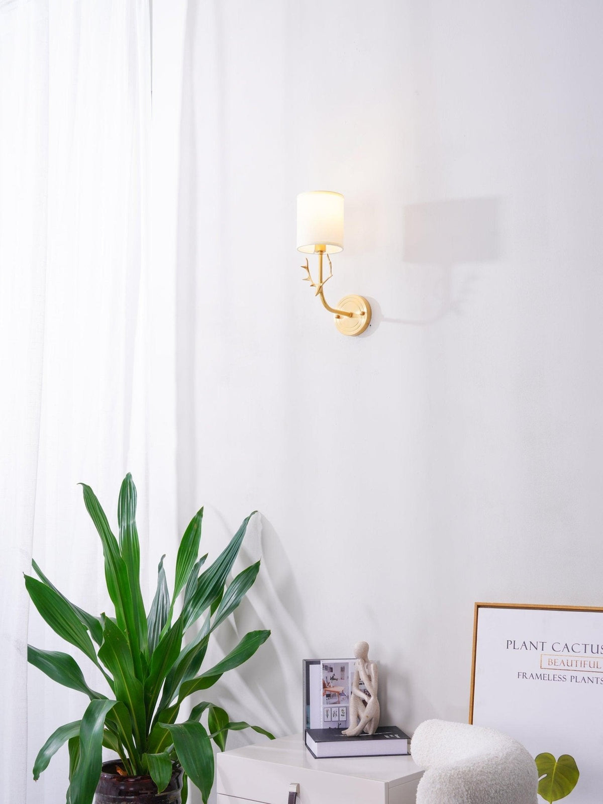 Auriviella aplique de pared elegancia Cabeza de ciervo latón