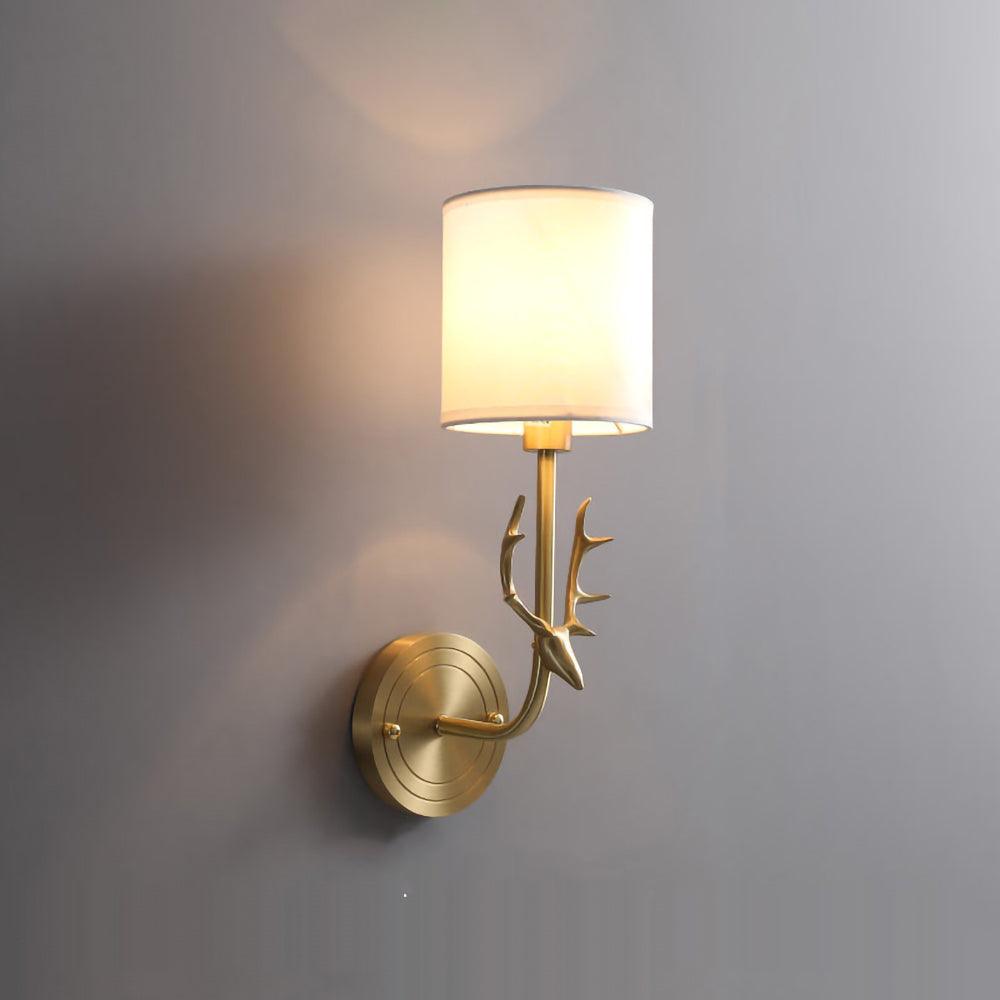 Auriviella aplique de pared elegancia Cabeza de ciervo latón