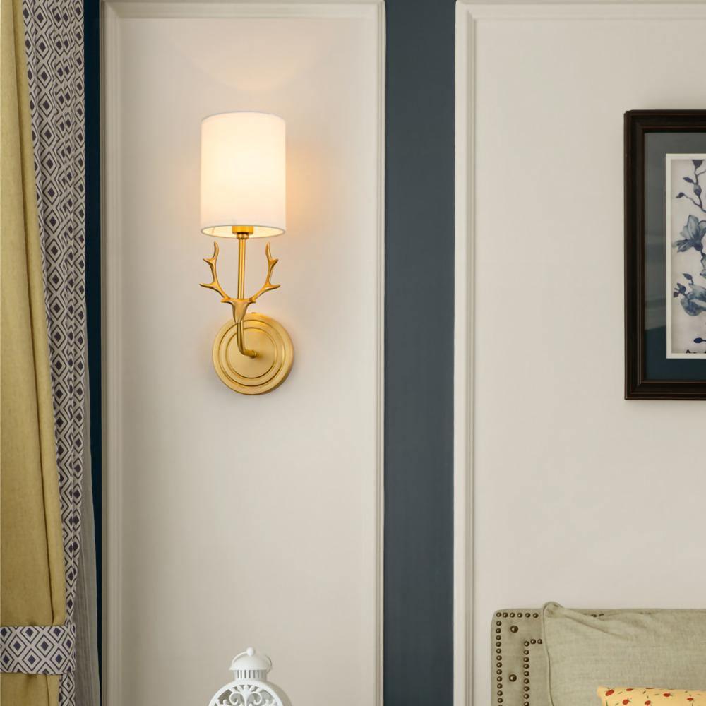 Auriviella aplique de pared elegancia Cabeza de ciervo latón