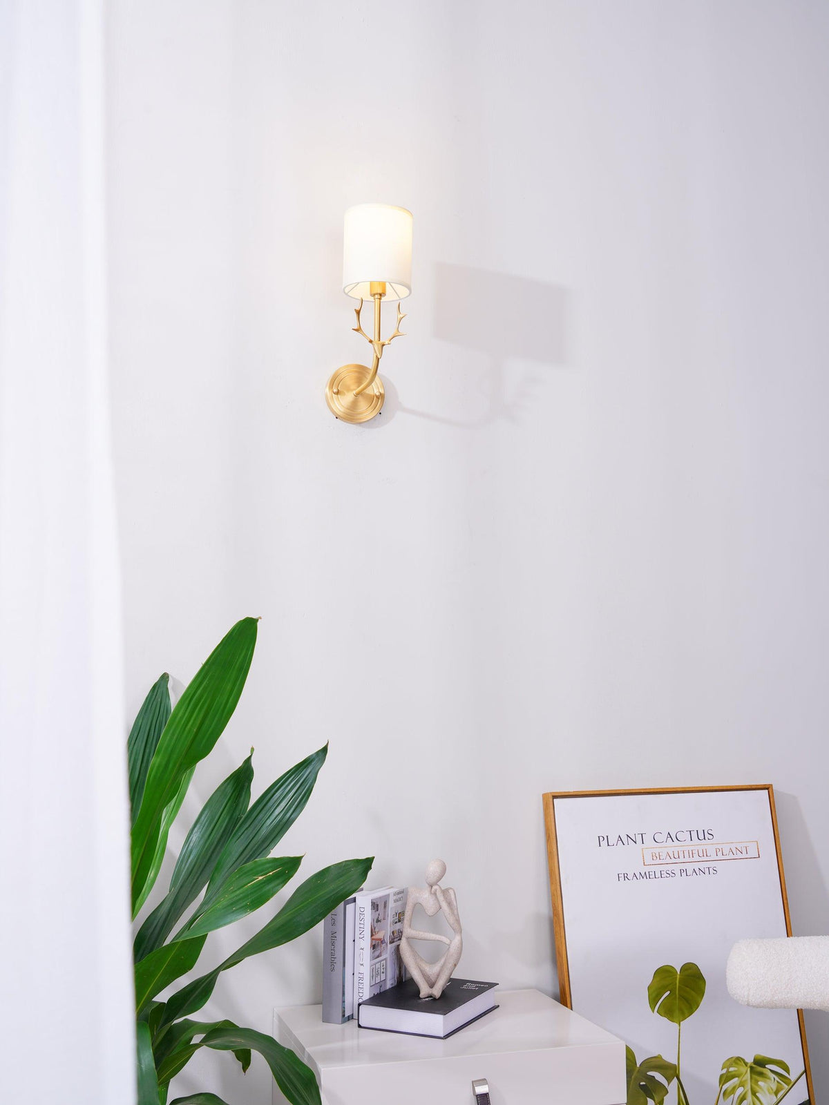 Auriviella aplique de pared elegancia Cabeza de ciervo latón