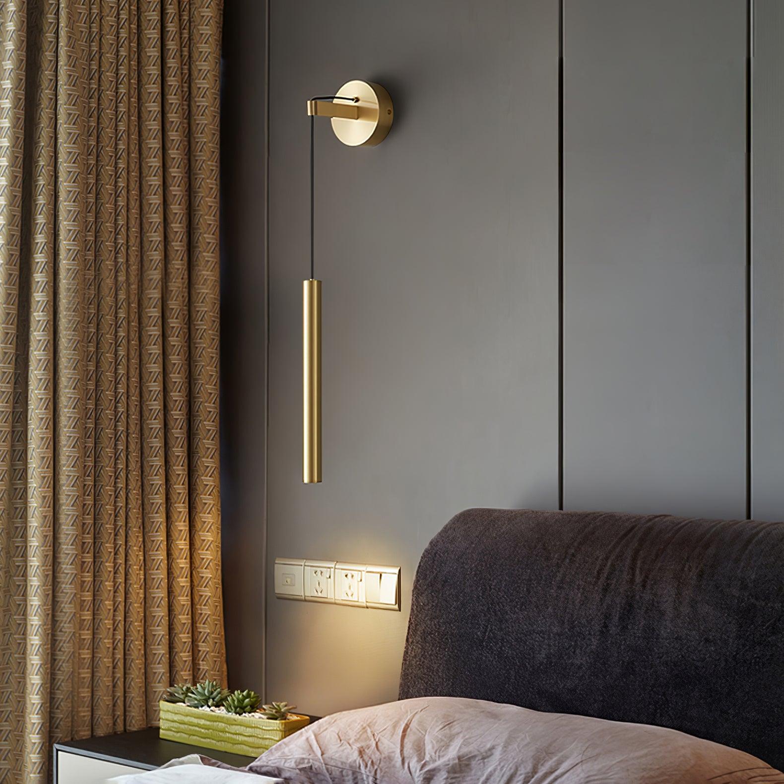Loxley aplique de pared moderno minimalista lineal de latón