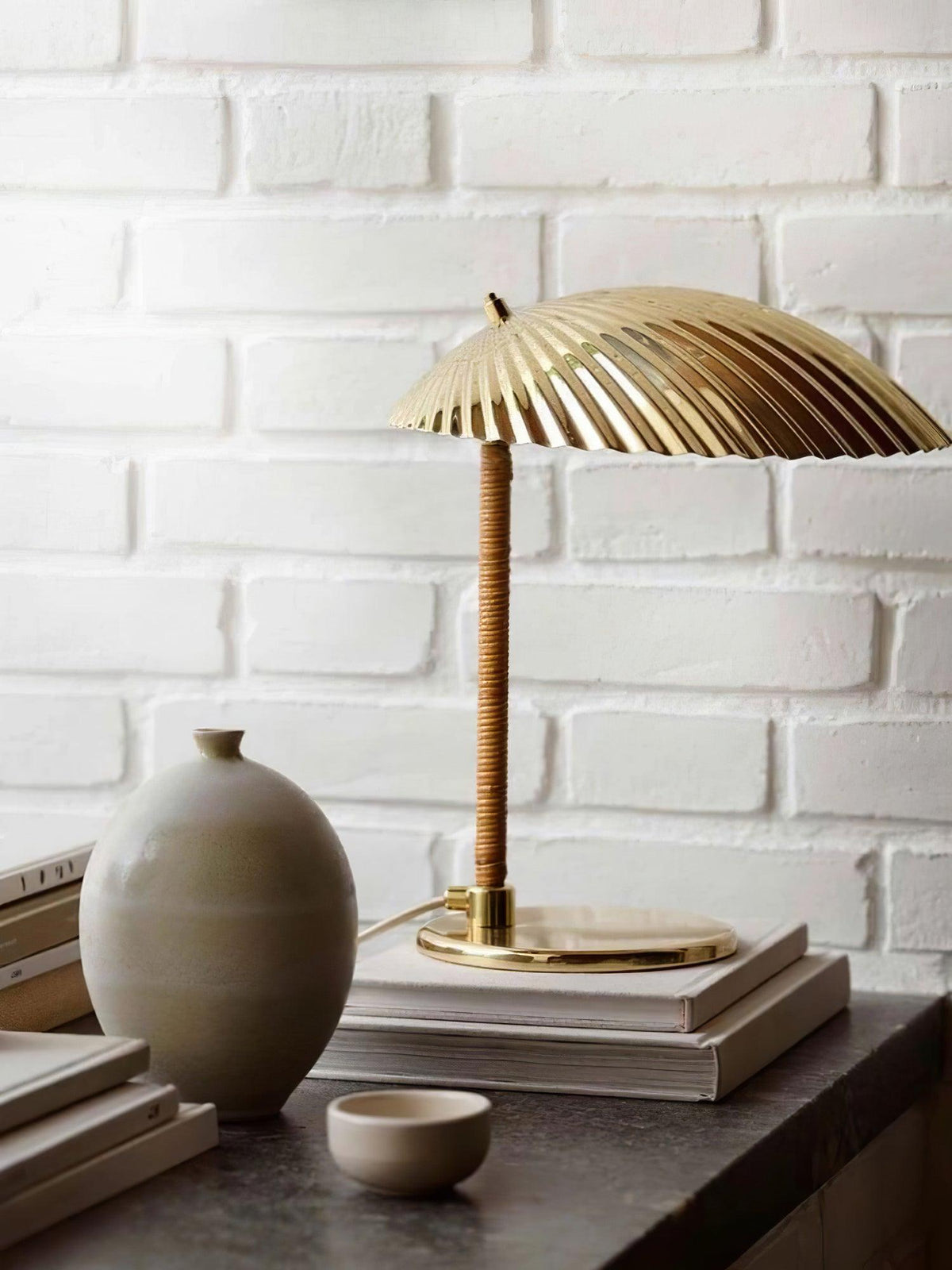 Zorare lámpara de mesa de latón glam