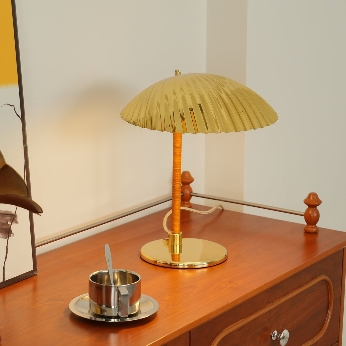 Zorare lámpara de mesa de latón glam