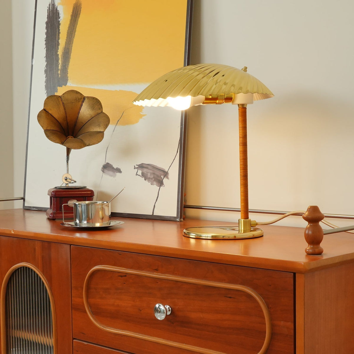 Zorare lámpara de mesa de latón glam
