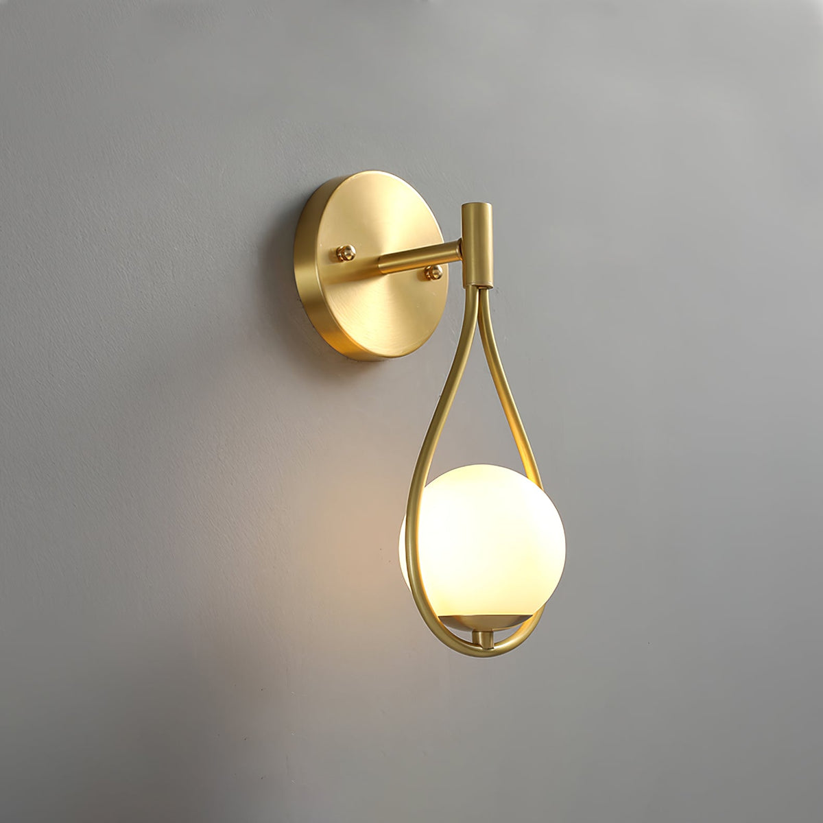 Eiralaya aplique de pared moderno minimalista de latón y vidrio