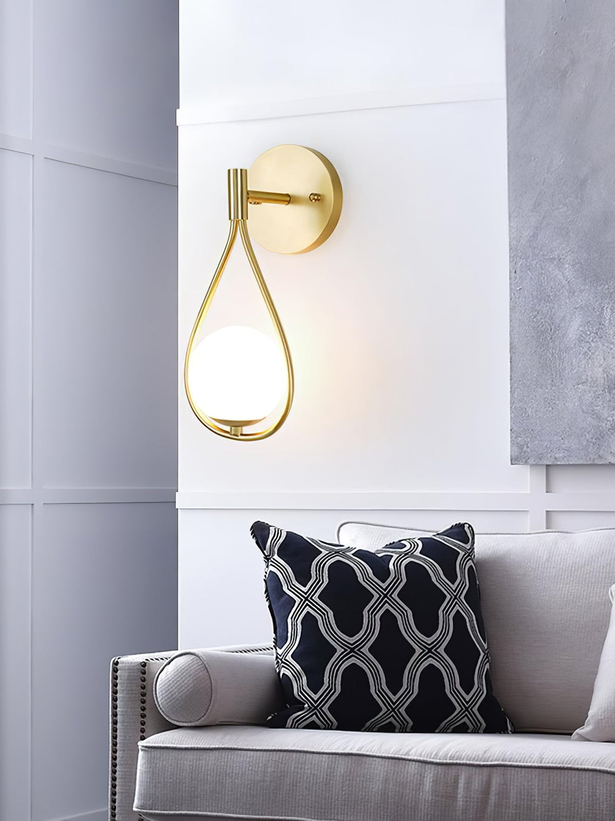 Eiralaya aplique de pared moderno minimalista de latón y vidrio