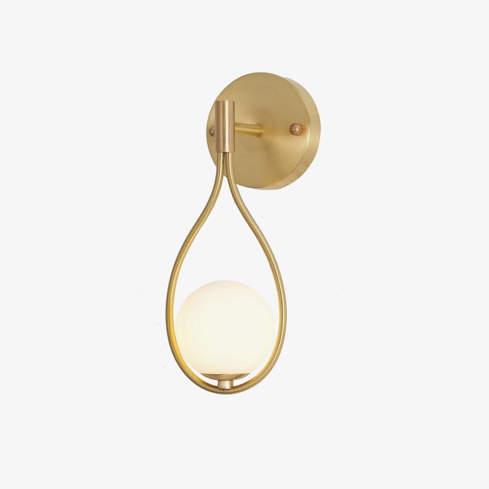 Eiralaya aplique de pared moderno minimalista de latón y vidrio