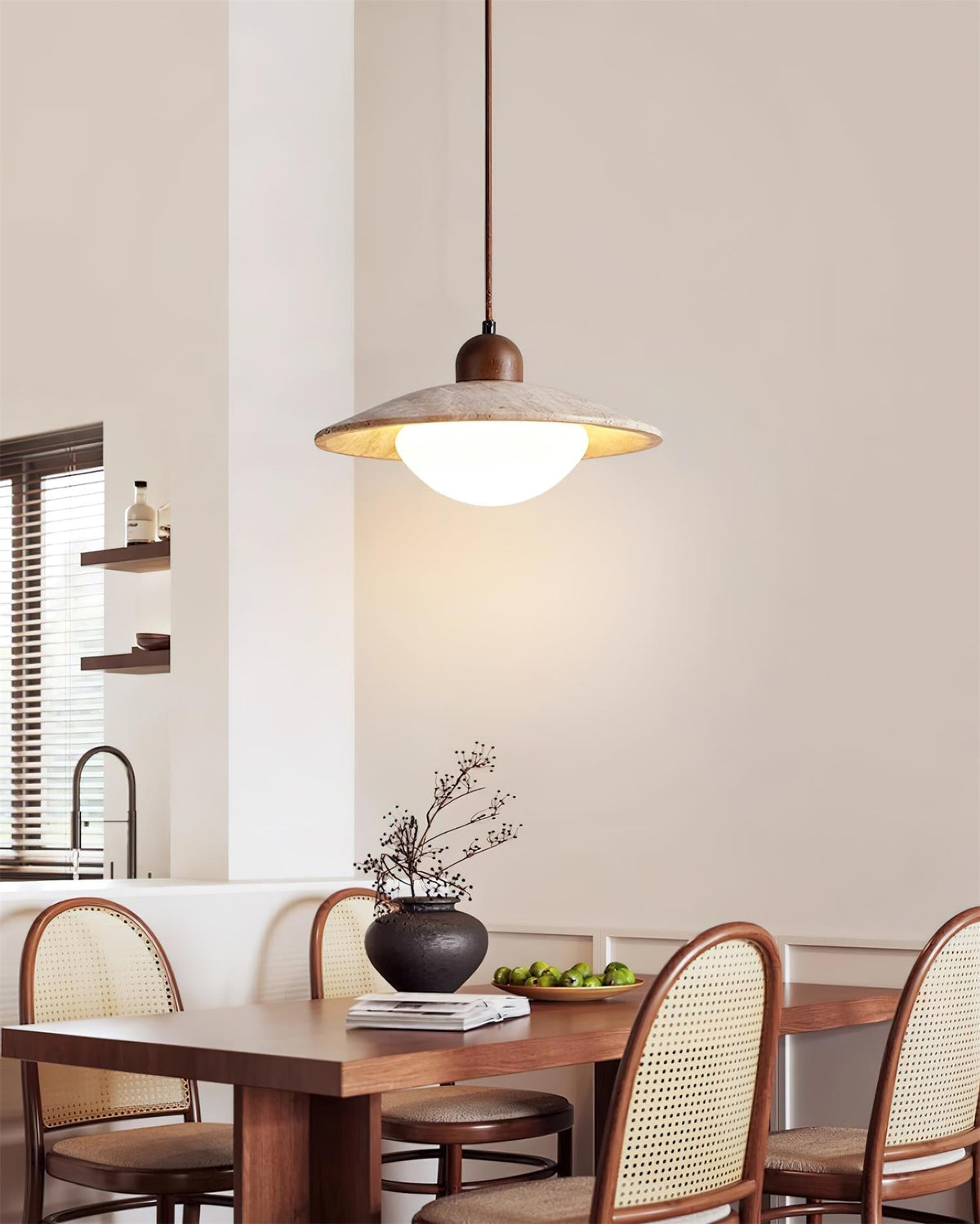 Luxen lámpara colgante travertino minimalista