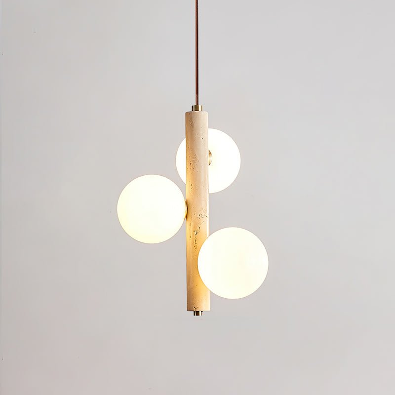 Aursorel lámpara colgante Multi-Globo de travertino