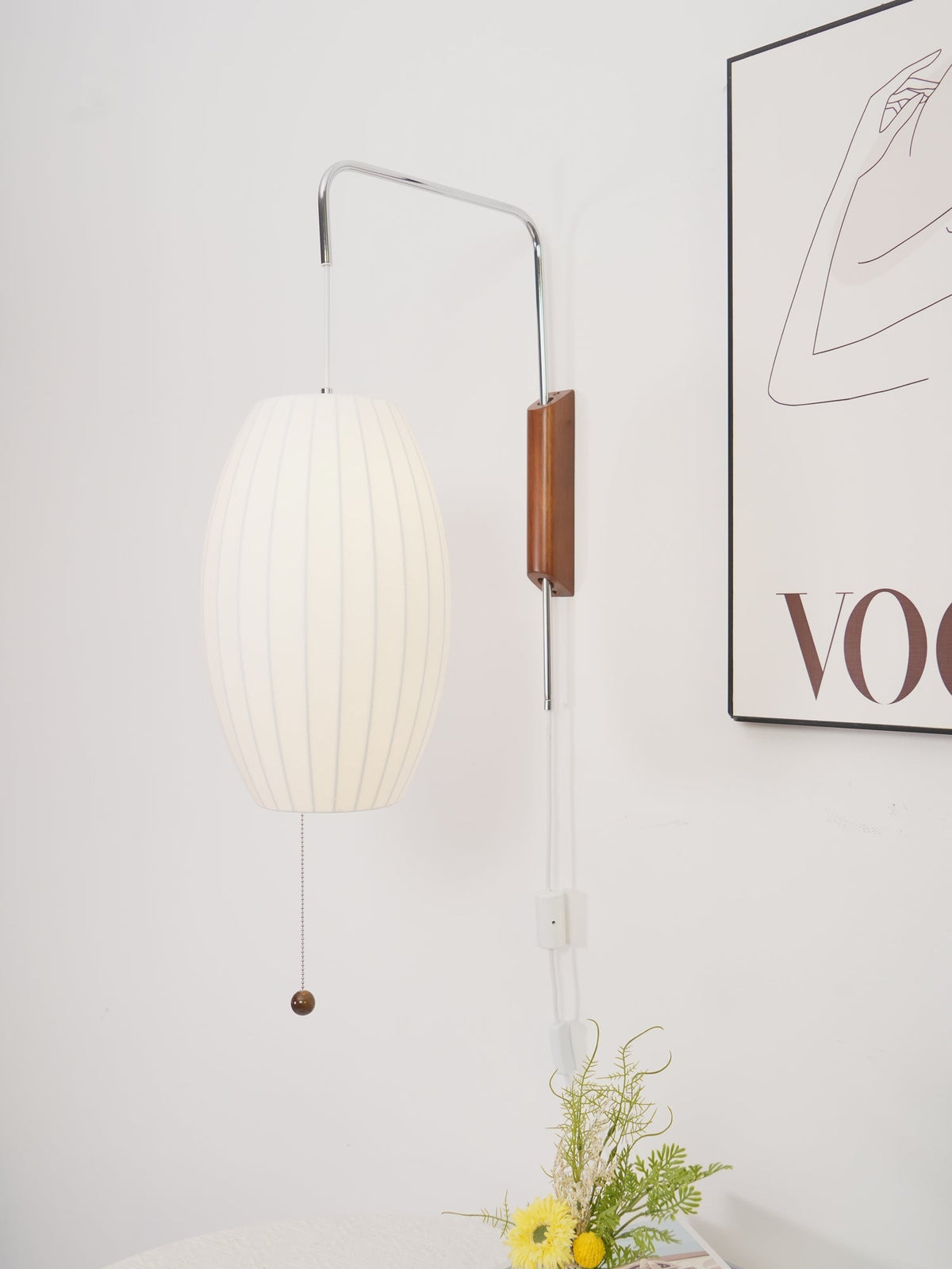 Aldinira aplique de pared nogal Bola