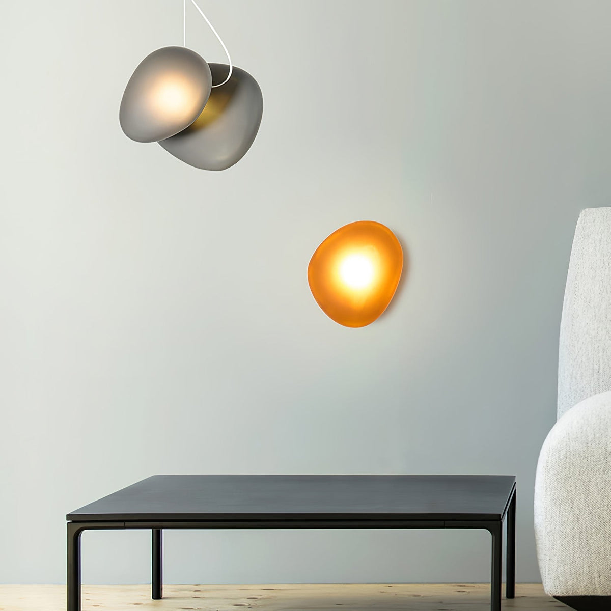 Eirinina aplique de pared con vidrio