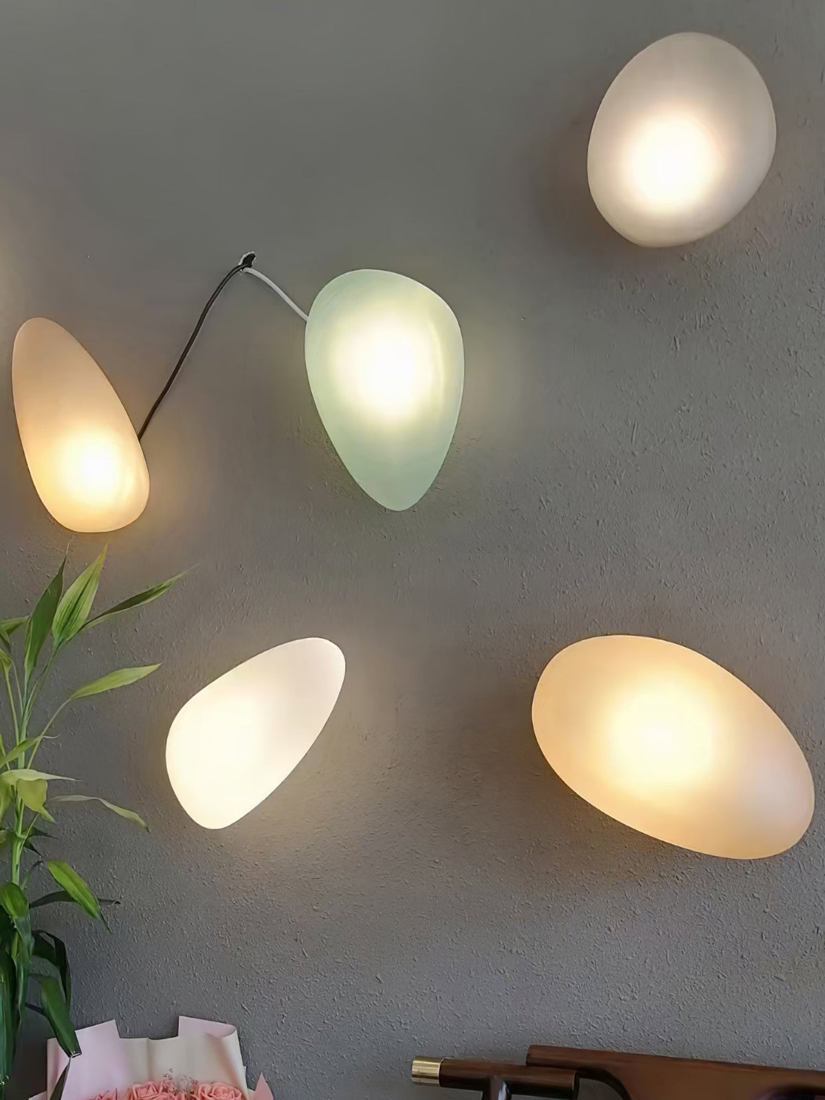 Eirinina aplique de pared con vidrio