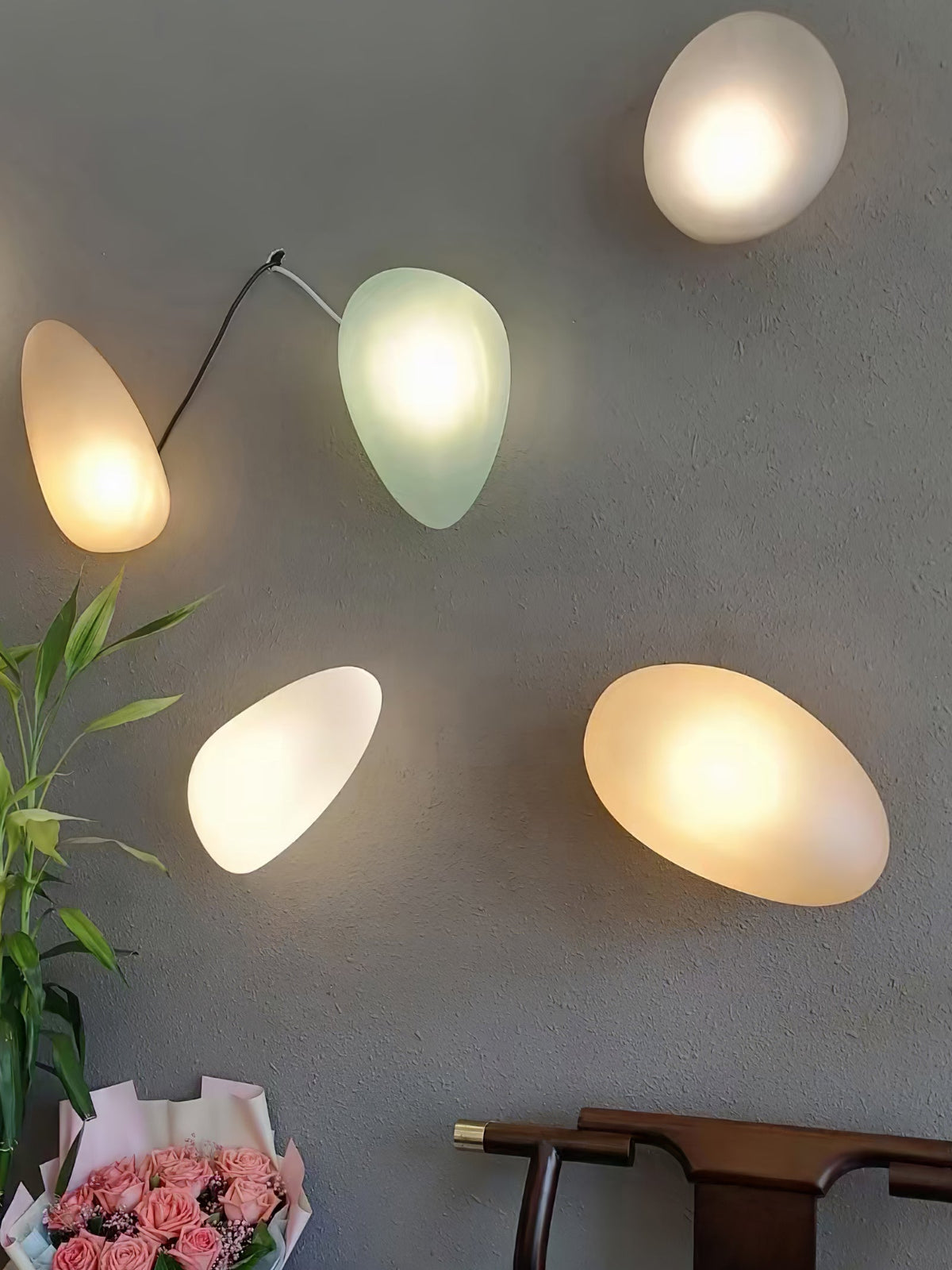 Eirinina aplique de pared con vidrio
