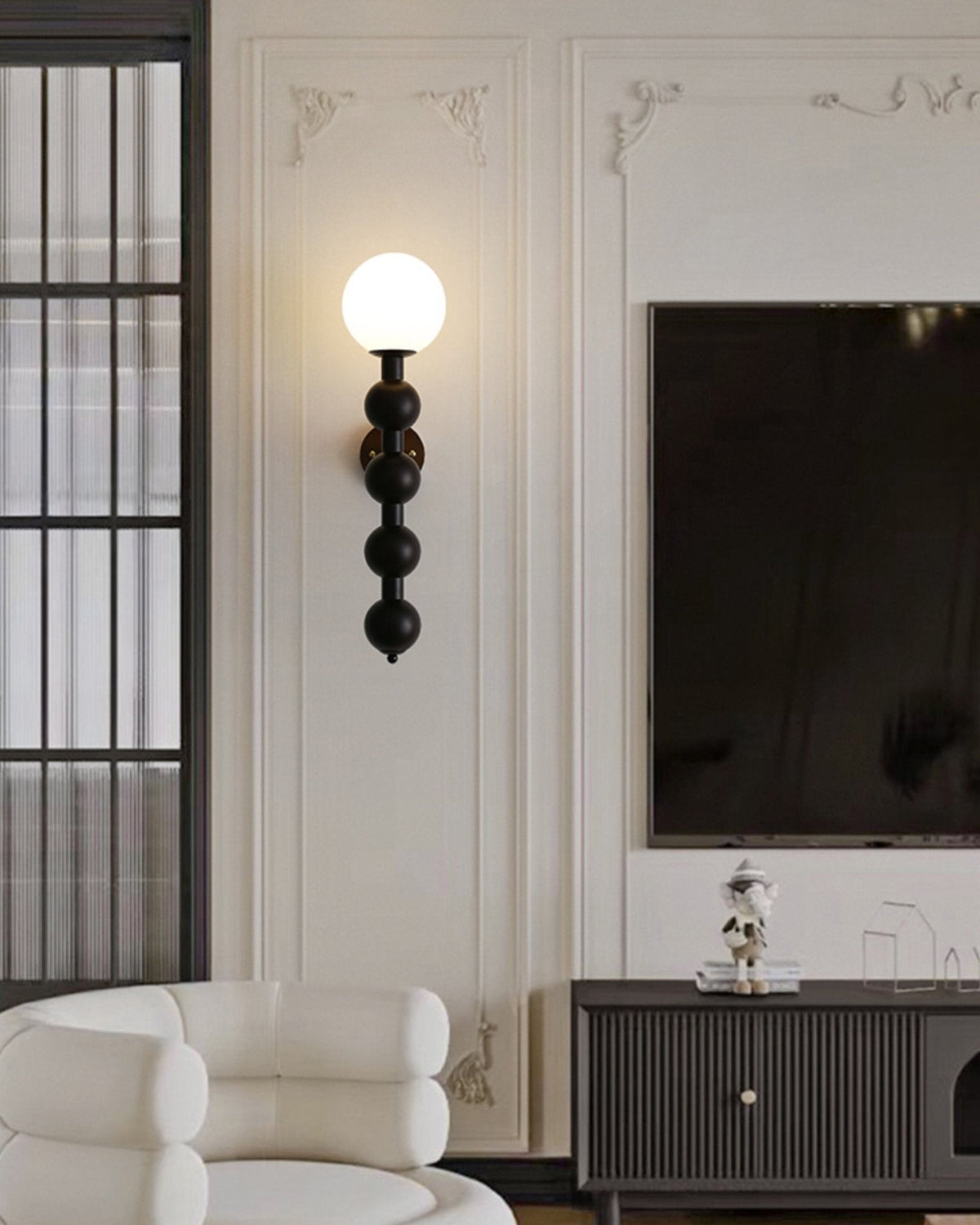 Olaeia aplique de pared moderno minimalista con pantalla de vidrio y madera