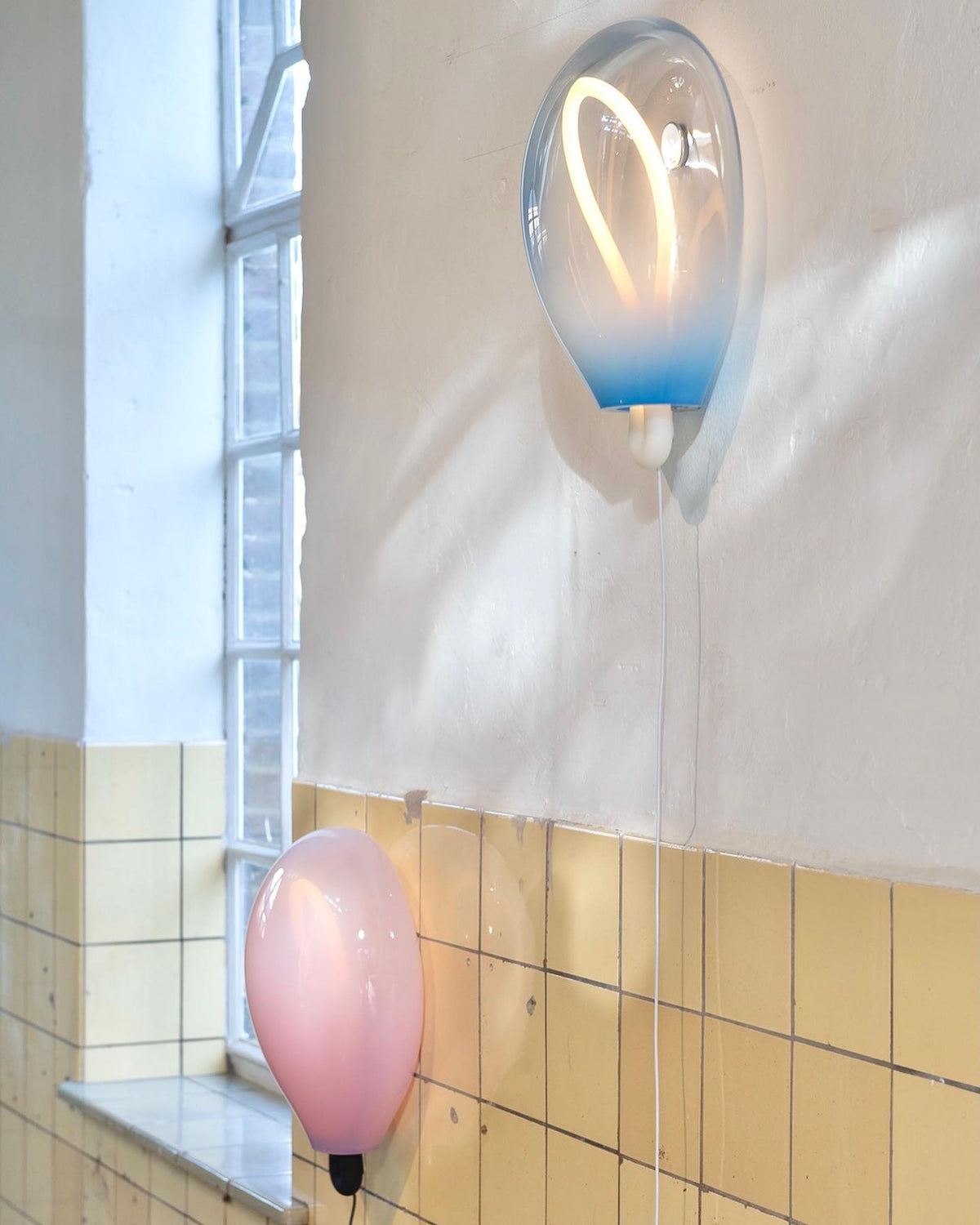 Lysolila aplique de pared Premium nórdico de arte en vidrio