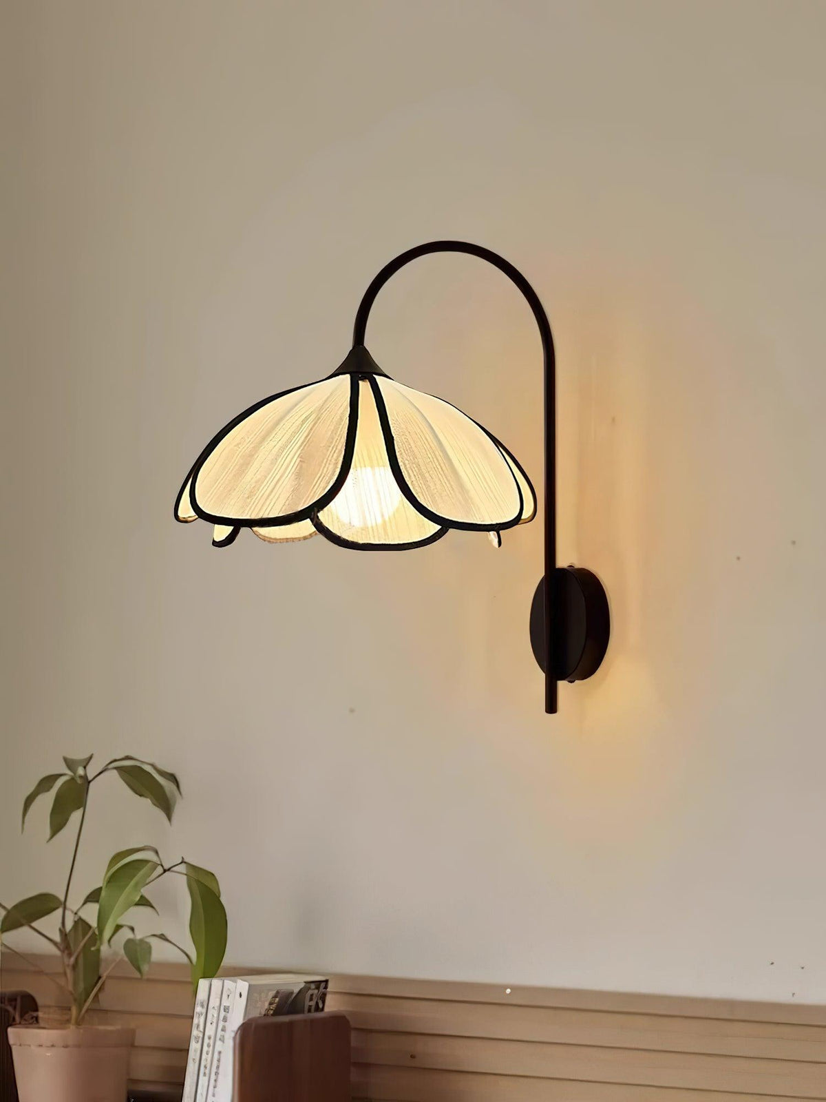 Ivsiliel aplique de pared Natural Burnt pétalo