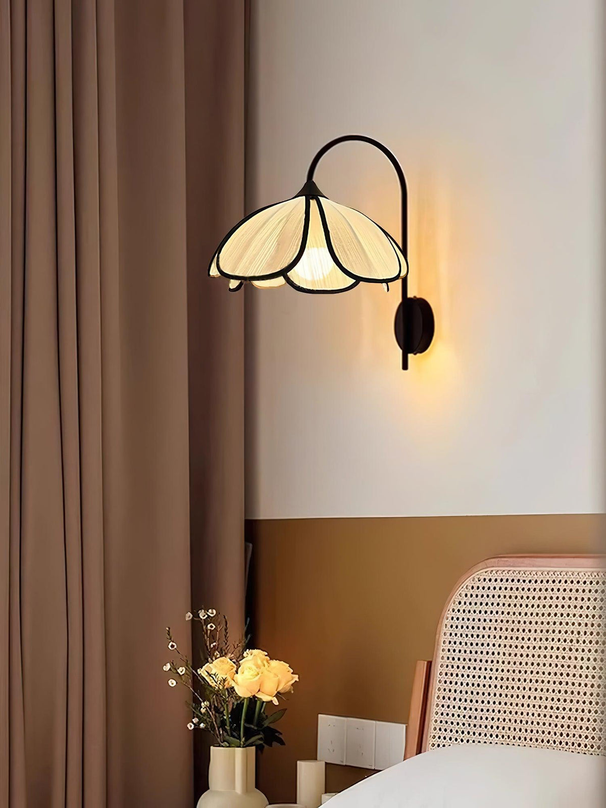 Ivsiliel aplique de pared Natural Burnt pétalo