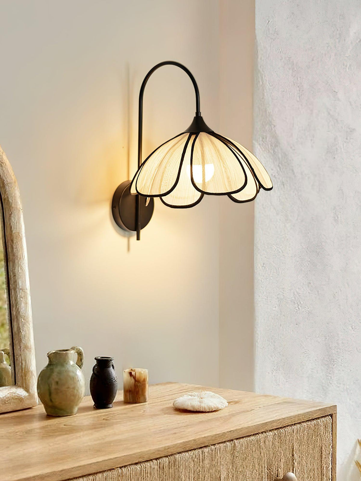 Ivsiliel aplique de pared Natural Burnt pétalo