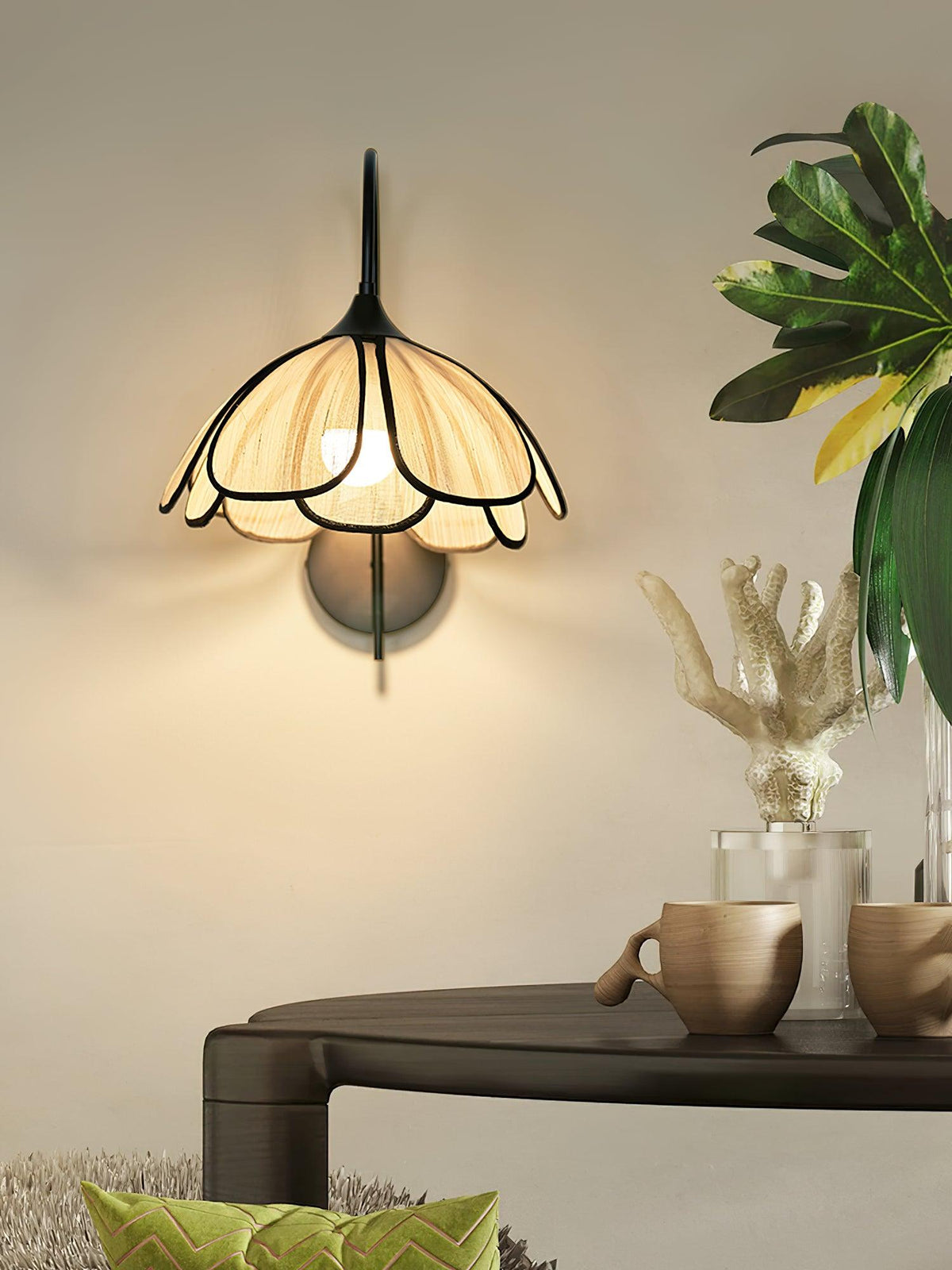 Ivsiliel aplique de pared Natural Burnt pétalo