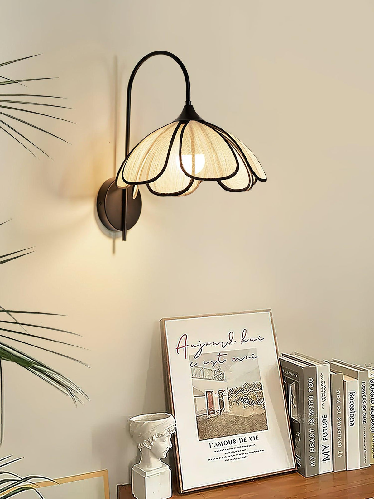 Ivsiliel aplique de pared Natural Burnt pétalo