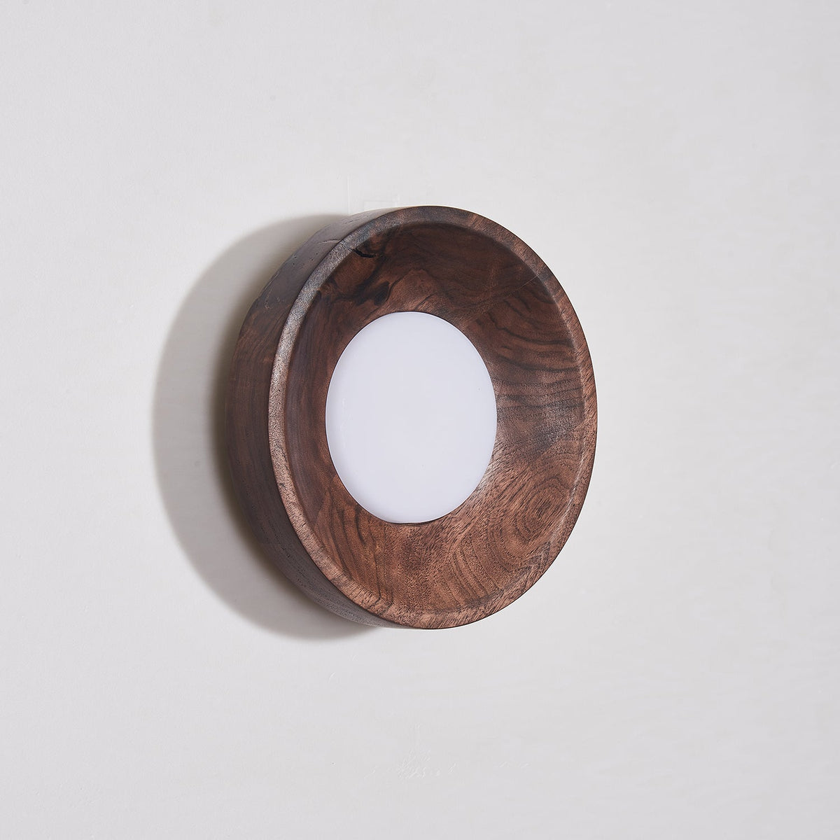 Aldaora aplique de pared de madera de nogal con fuente de luz de acrílico