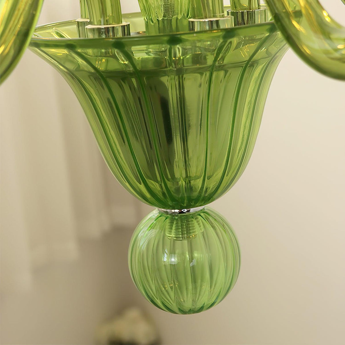 Vase lámpara de araña Murano vidrio Exotic