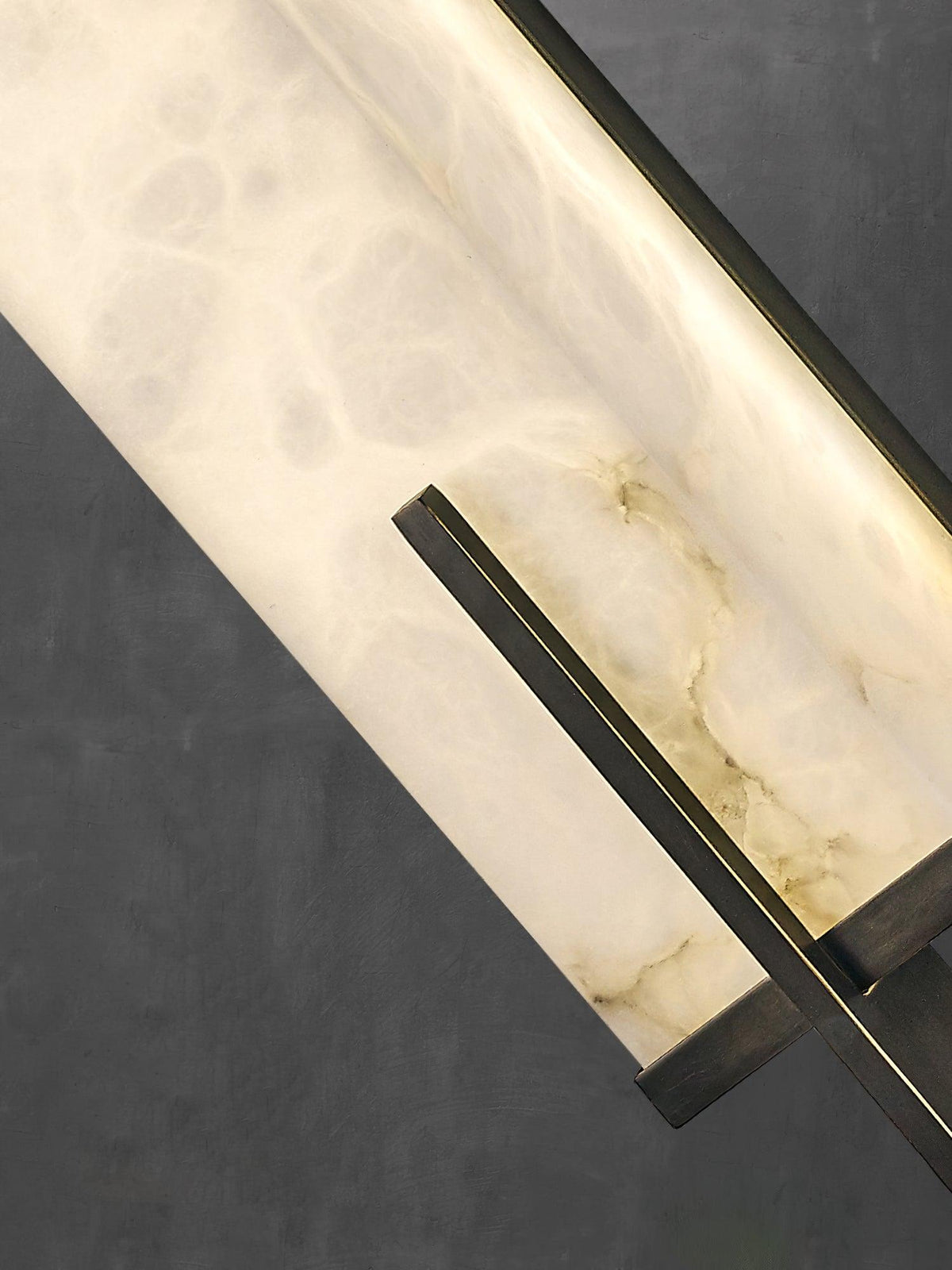Komino aplique de pared rectangular de alabastro