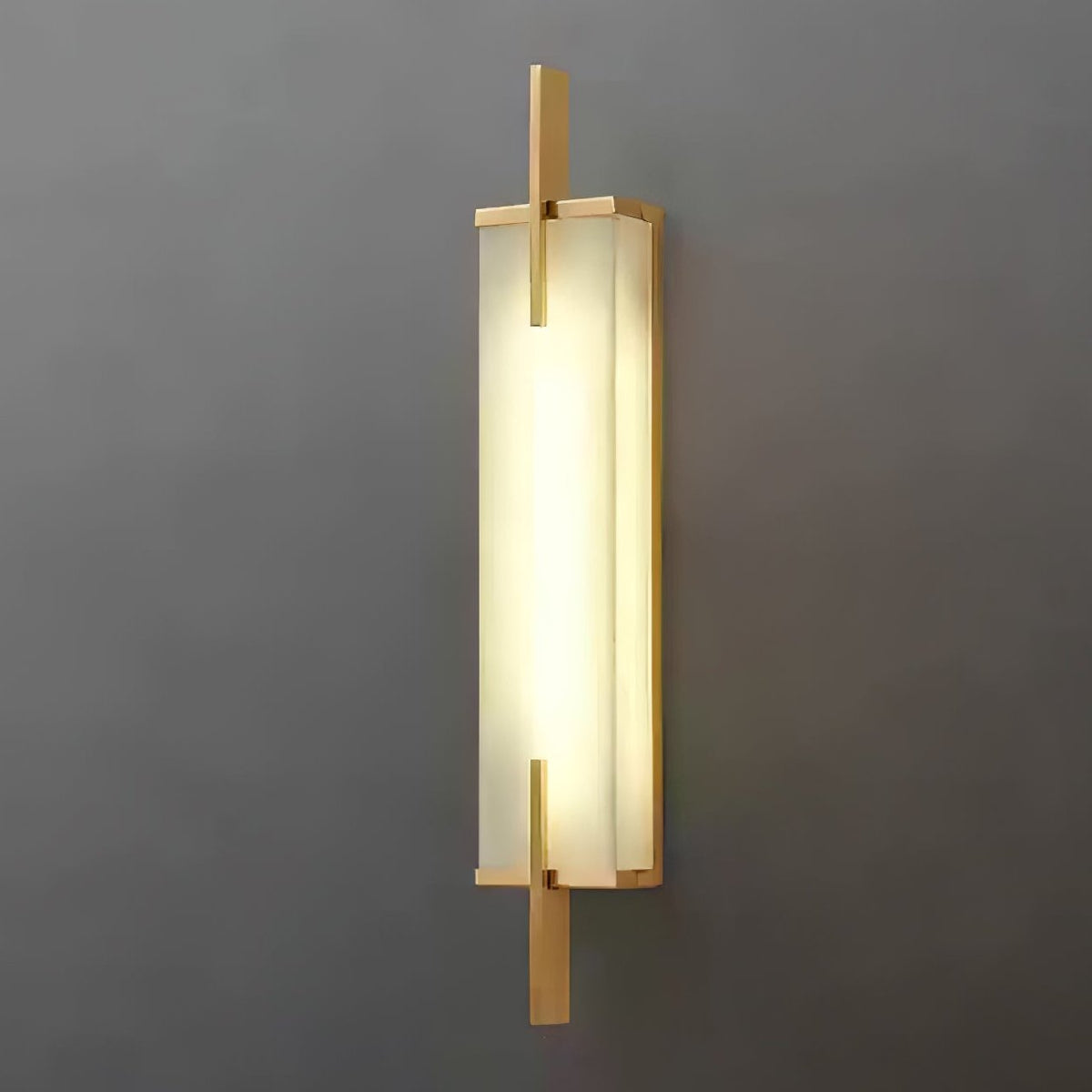 Komino aplique de pared rectangular de alabastro