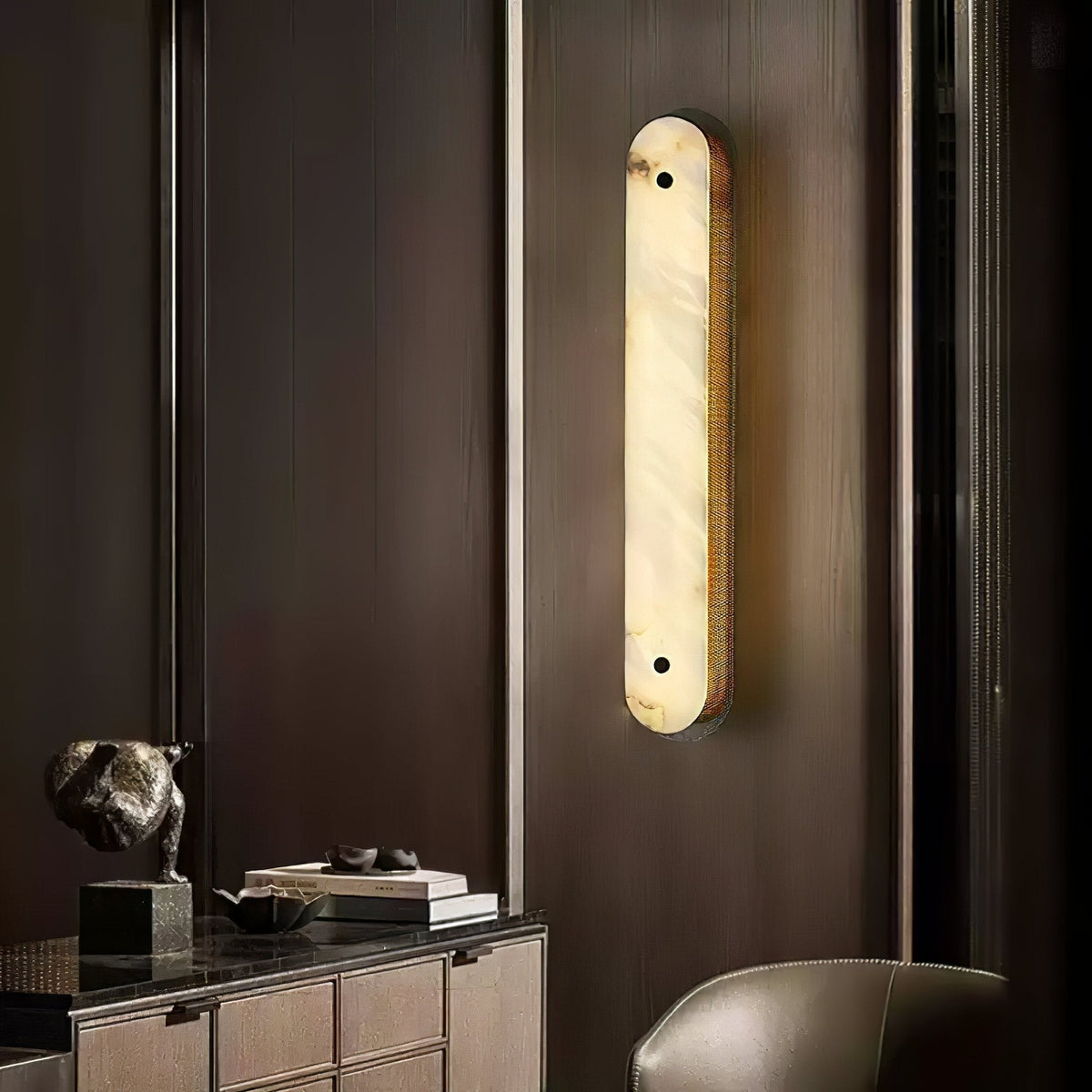 Erthee lineal aplique de pared alabastro