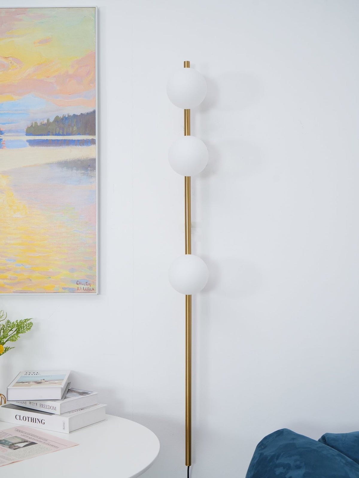 Ultheia aplique de pared moderno minimalista de vidrio bolas esferizadas