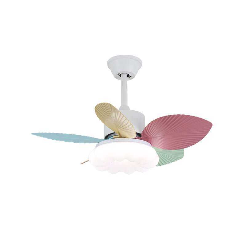 Celoia ventilador de techo con luz de vidrio colorido