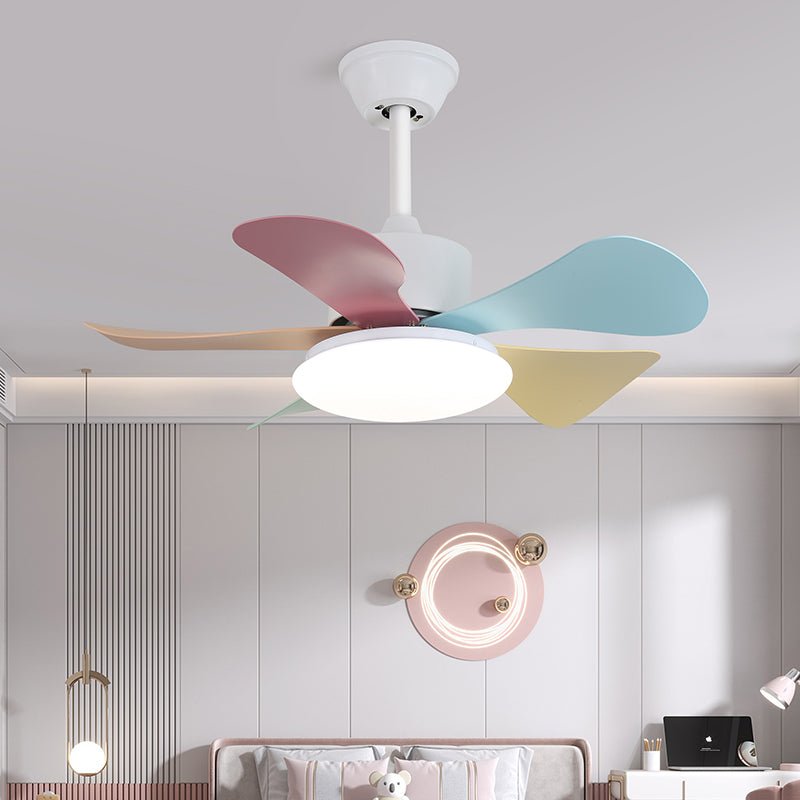 Celoia ventilador de techo con luz de vidrio colorido