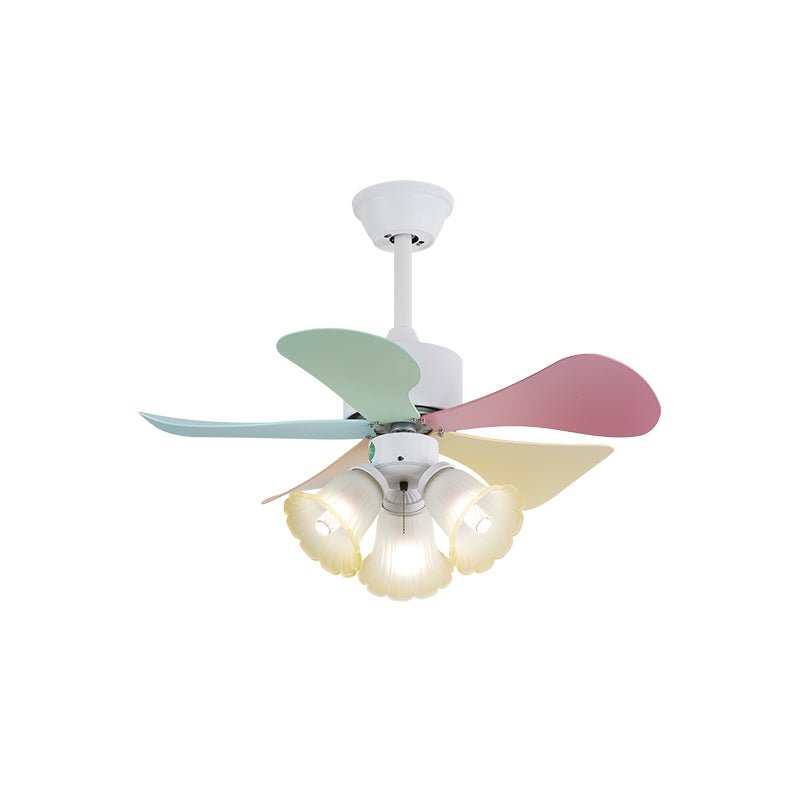 Celoia ventilador de techo con luz de vidrio colorido