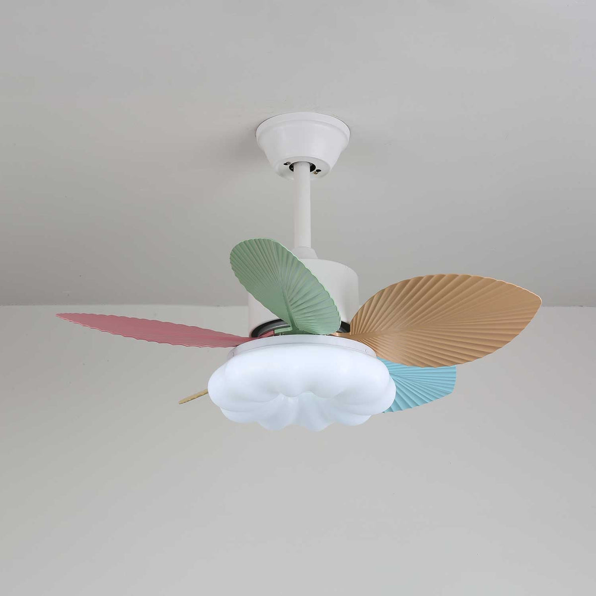 Celoia ventilador de techo con luz de vidrio colorido