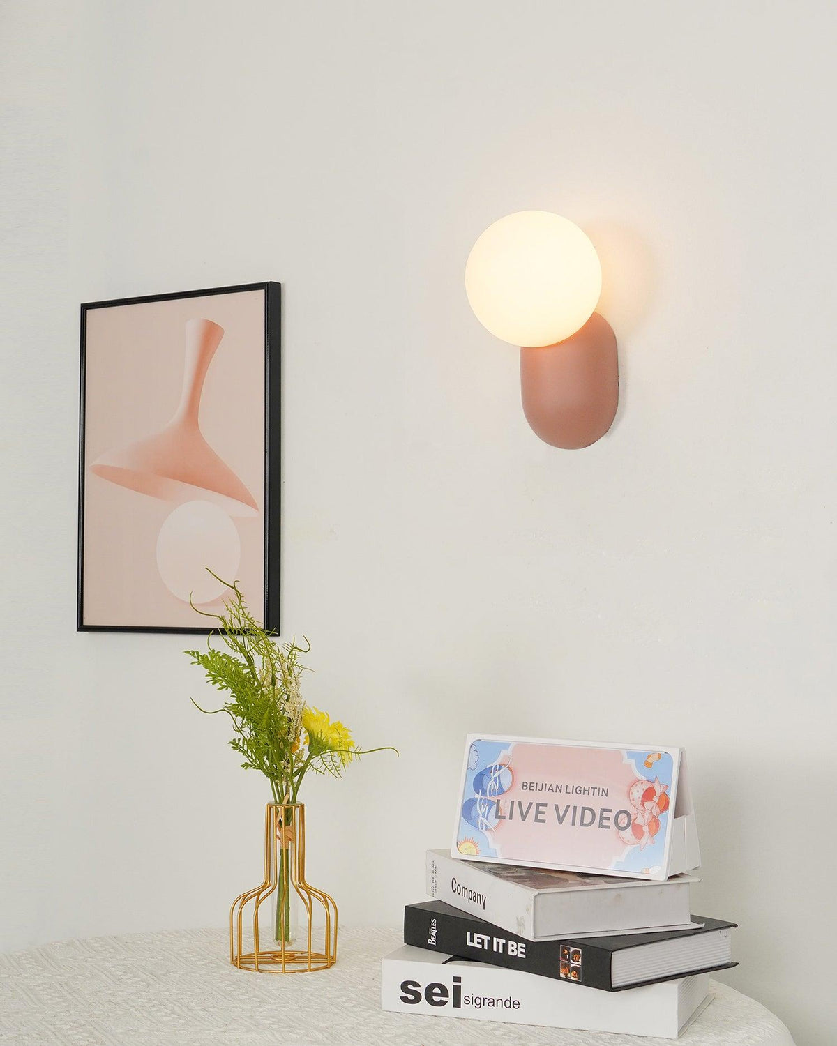 Nelo aplique de pared minimalista globo
