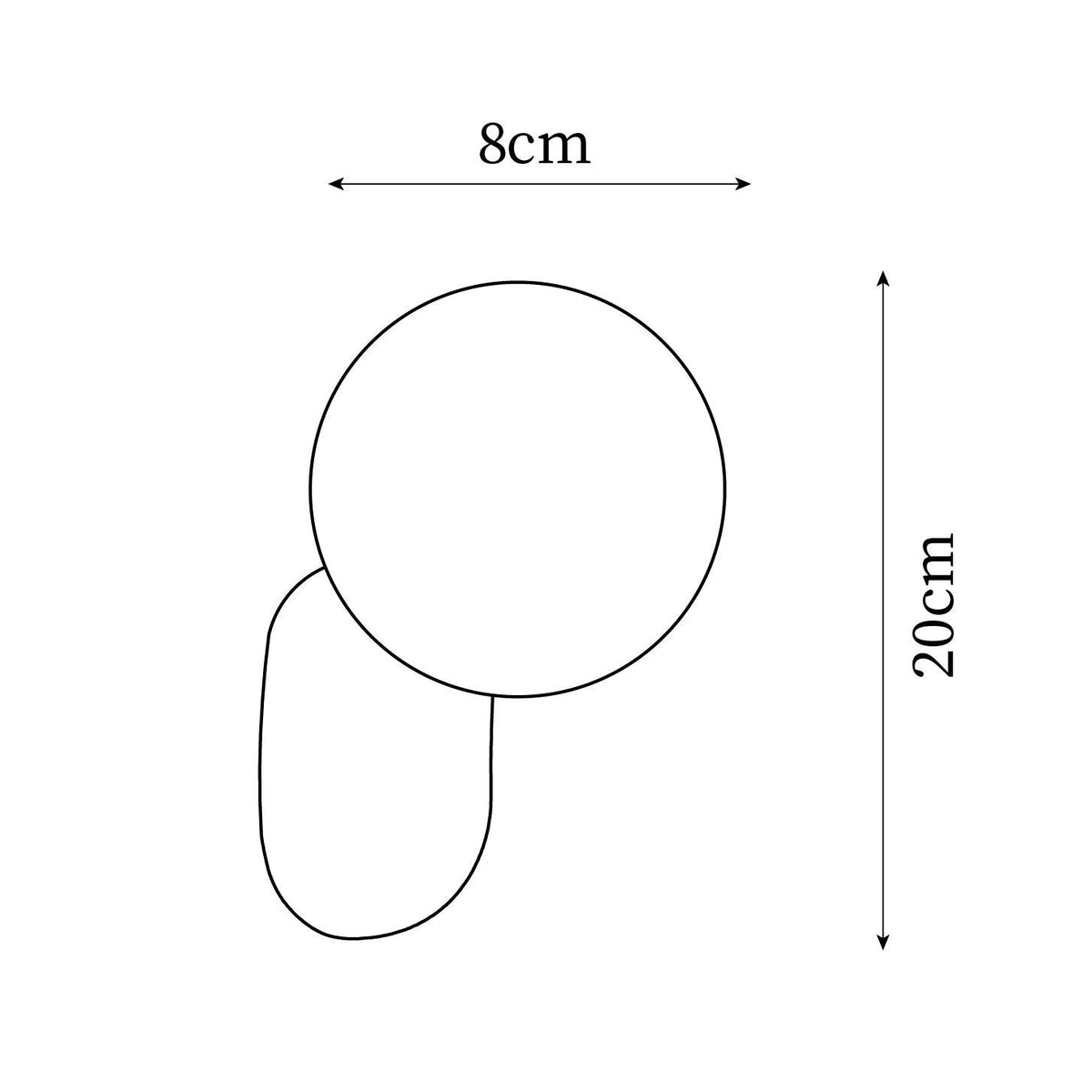 Nelo aplique de pared minimalista globo