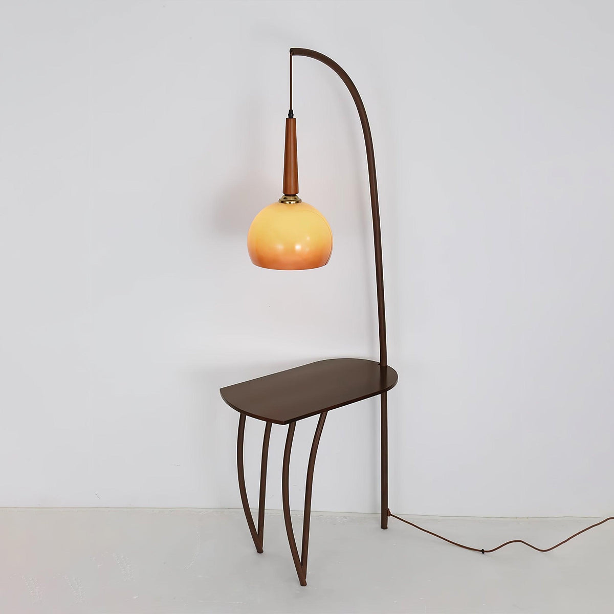 Fior lámpara de pie moderna de madera