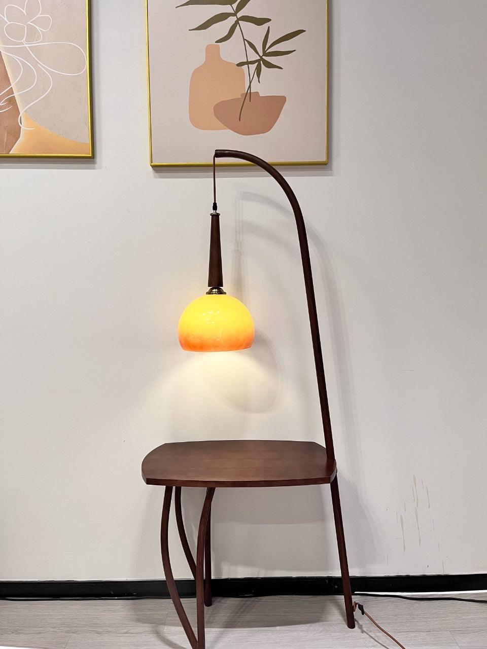 Fior lámpara de pie moderna de madera