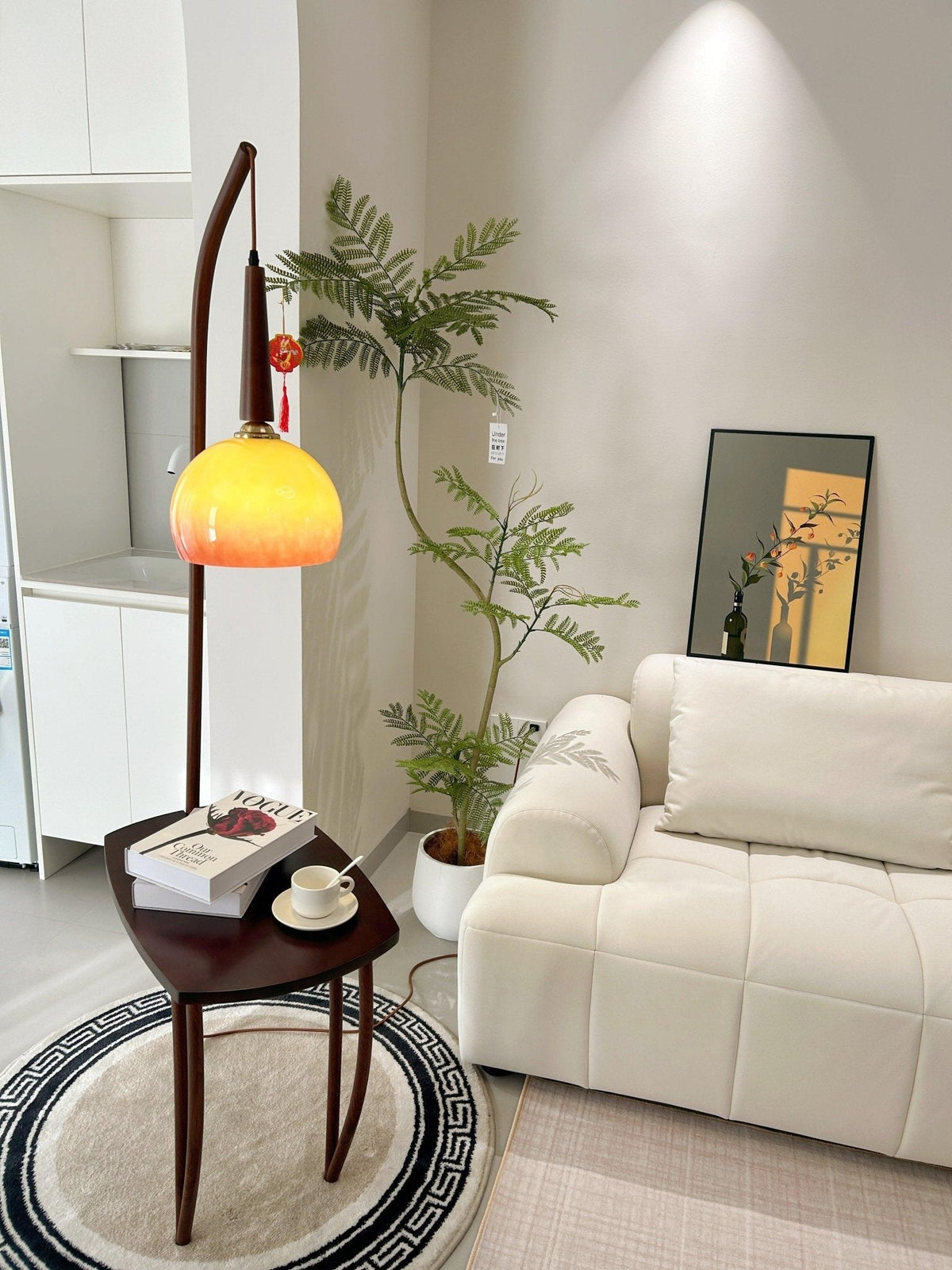 Fior lámpara de pie moderna de madera