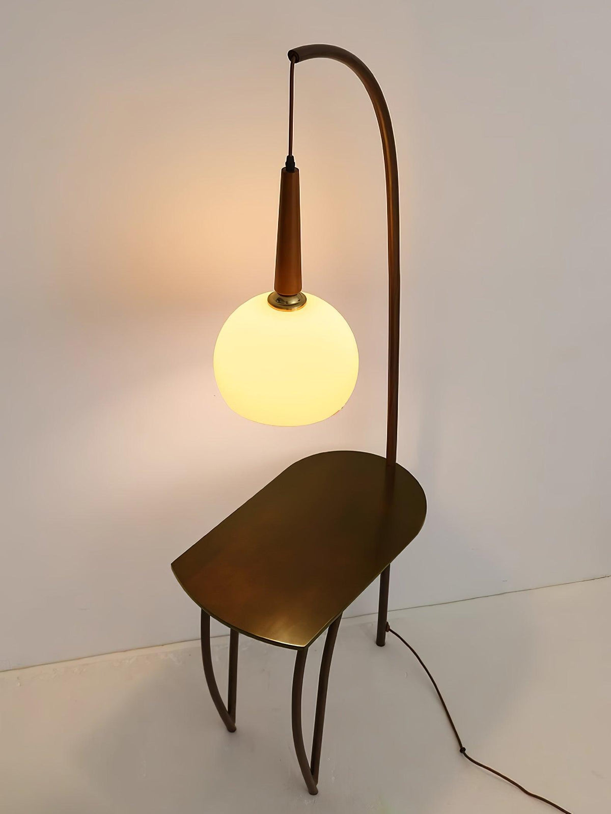 Fior lámpara de pie moderna de madera