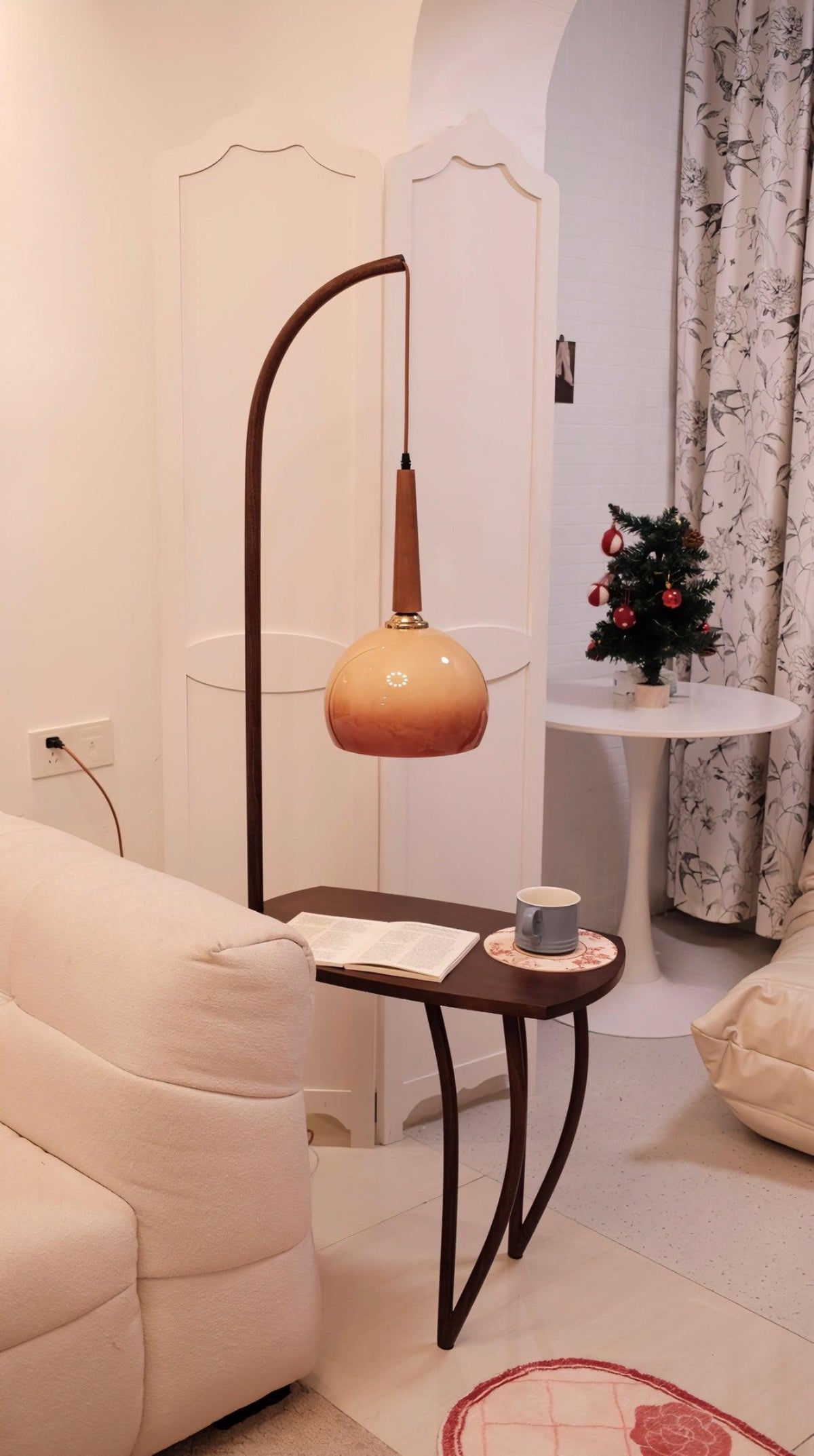 Fior lámpara de pie moderna de madera