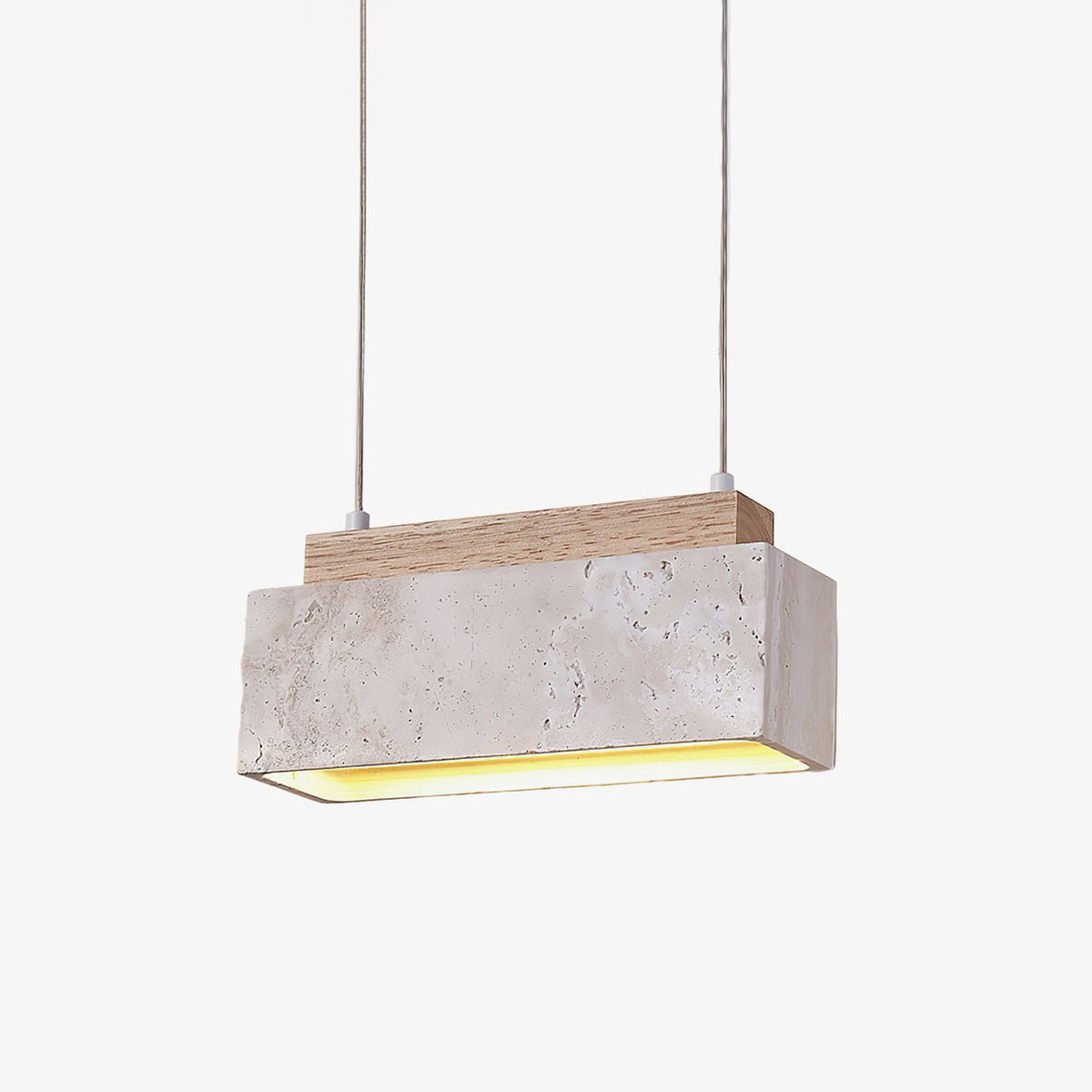 Ciraeila lámpara colgante rectangular de travertino