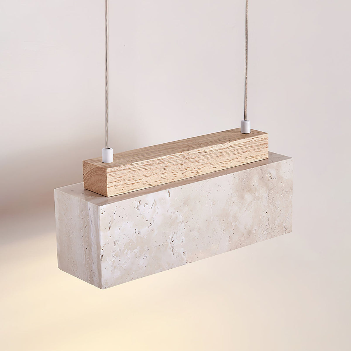 Ciraeila lámpara colgante rectangular de travertino