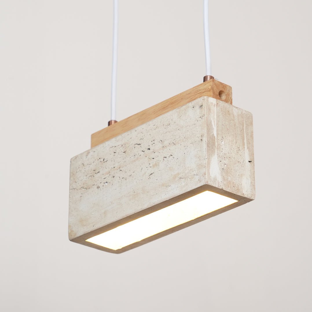 Ciraeila lámpara colgante rectangular de travertino